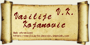 Vasilije Kojanović vizit kartica